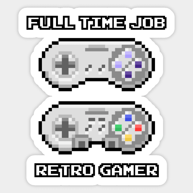 Retro Gamer Full Time Job Sticker by marieltoigo